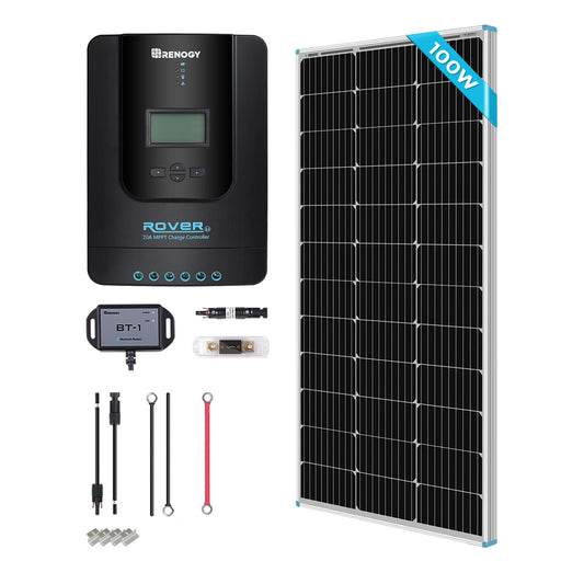 New 100 Watt 12 Volt Solar Premium Kit  100 Watt 12 Volt Solar