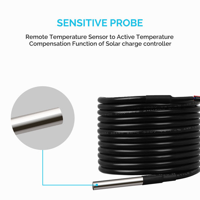 Renogy Battery Temperature Sensor for Solar Charge Controllers