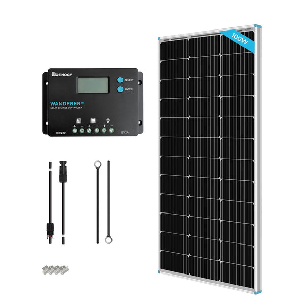 100W 12V Monocrystalline Solar Starter Kit