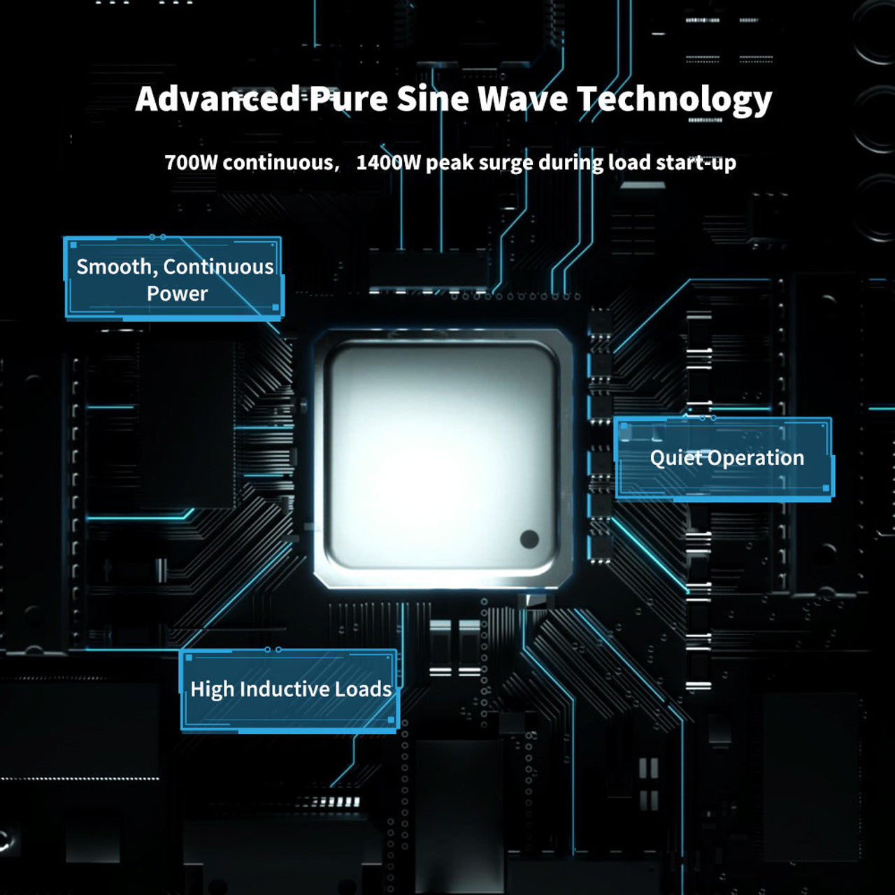 700W 12V Pure Sine Wave Inverter